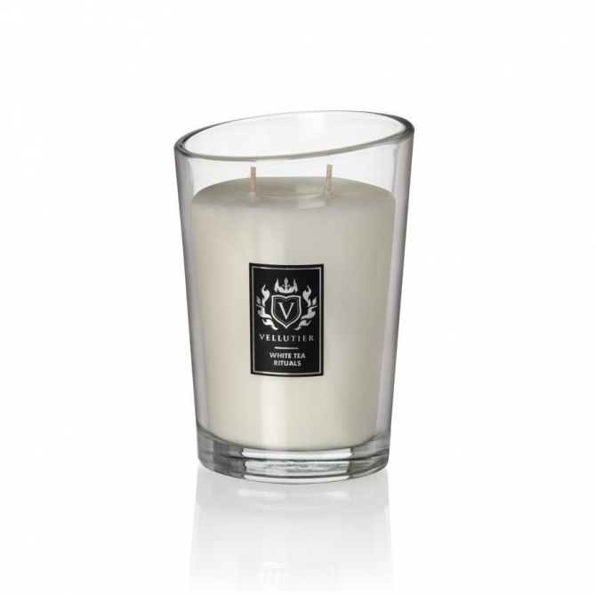 Zdjęcie świecy w dużym słoiku White Tea Rituals 515g bez pokrywki