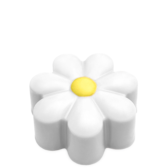 Zdjęcie mydła naturalnego w kształcie białej stokrotki WHITE DAISY