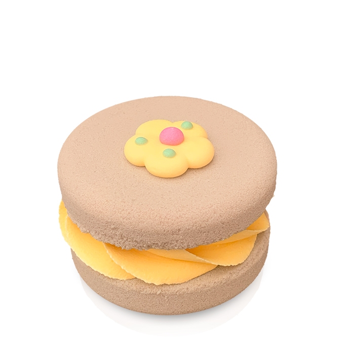 Zdjęcie kostki do kąpieli Macarons Sweet Moments – Yellow