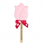 Zdjęcie mydła glicerynowego Pink Tulip z kokardą w serca