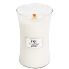 Zdjęcie świecy w dużym słoiku White Teak 610 g